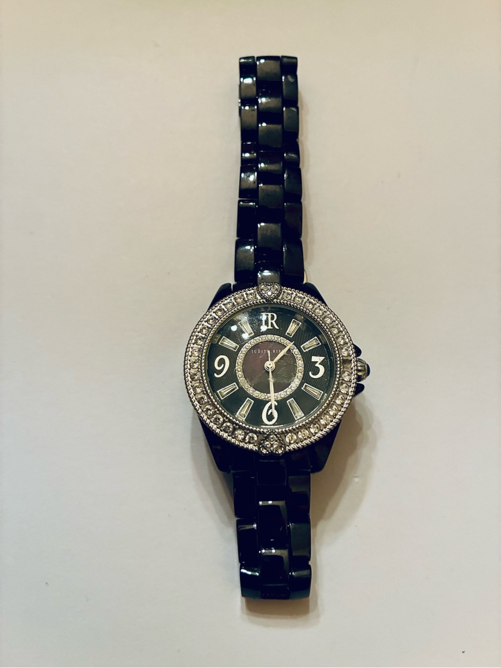 Judith Ripka - Blk Ceramic/SS Diamonique Watch